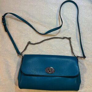 Coach Turquoise Leather Crossbody Purse - Used/Great Condition!
